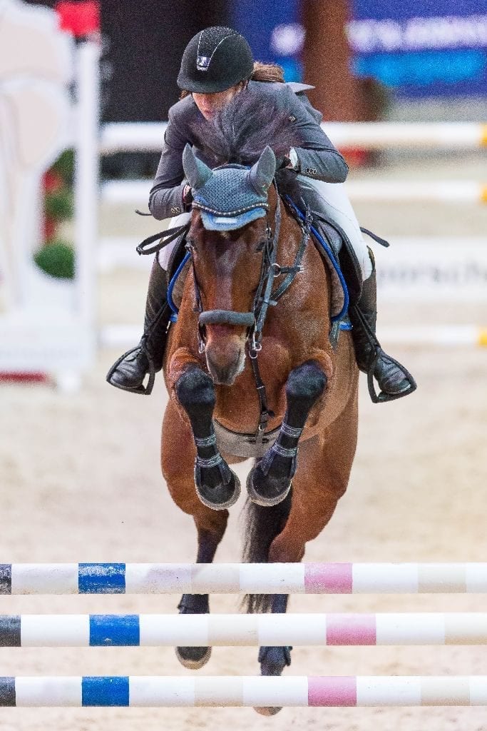 Marie Christine Sebesta (AUT/W) und JP's Winzerin sprangen im Fixkraft Big Amateur Tour Opening auf Rang drei. © Michael Graf