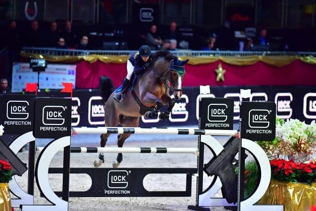 Annina Züger (SUI) sorgte auf Louis mit dem zweiten Platz im CSI4* Gaston Glock's Grand Prix Salzburg für eine Überraschung. © im|press|ions - Daniel Kaiser