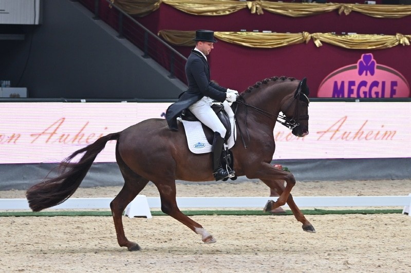 Matthias Bouten und Bodyguard gewannen die Pferde von Auheim Dressage Cup Musikkür. © Fotoagentur Dill