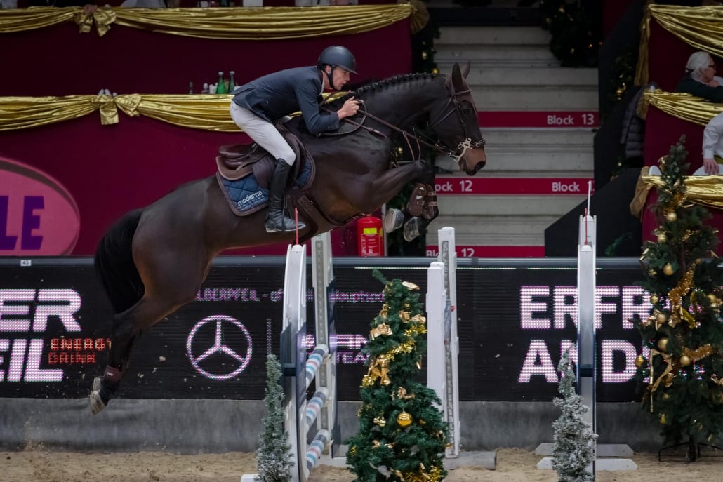 Wilm Vermeir (BEL) und Iq van het Steentje auf dem Weg zu Platz 2 im Sportland Salzburg Grand Prix presented by MUKI 2018. © Michael Graf
