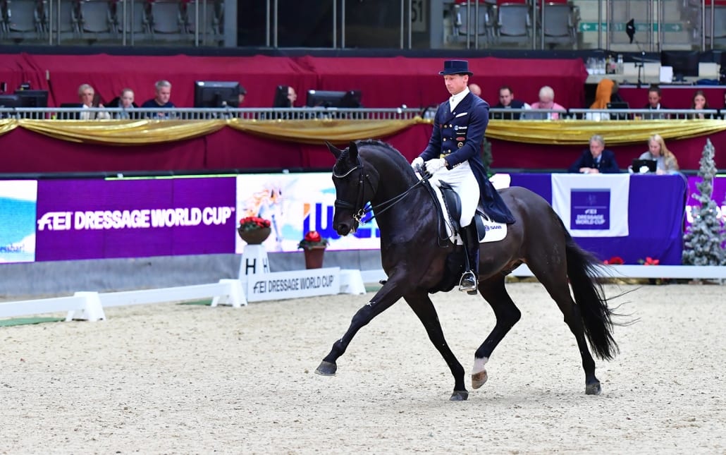 Patrik Kittel (SWE) und Delatio wurden mit 74,609% Dritte im Weltcup Grand Prix von Salzburg. © Daniel Kaiser 
