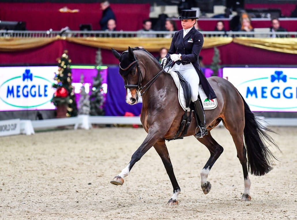 Dorothee Schneider (GER) und Faustus wurden Dritte im Weltcup vonSalzburg. © Daniel Kaiser