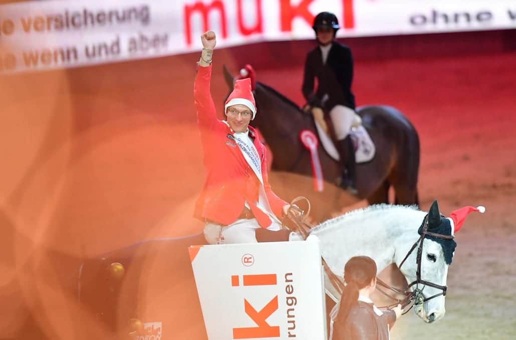 Yes! Tobias Meyer und Queentina holten drei Siege bei der Amadeus Horse Indoors 2018. © Daniel Kaiser