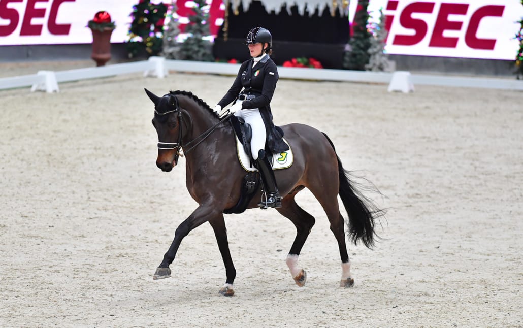 Strahlende Sieger: Valentina Remold und ihr Double Cool Darius MJ beim LISEC Dressage Cup. © Daniel Kaiser