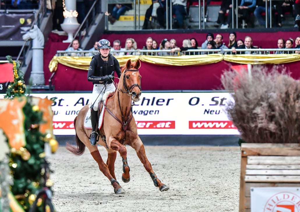Beste Österreicherin im Auto Pichler Indoors Derby 2019 waren Lea Siegl und Fighting Line. © Daniel Kaiser