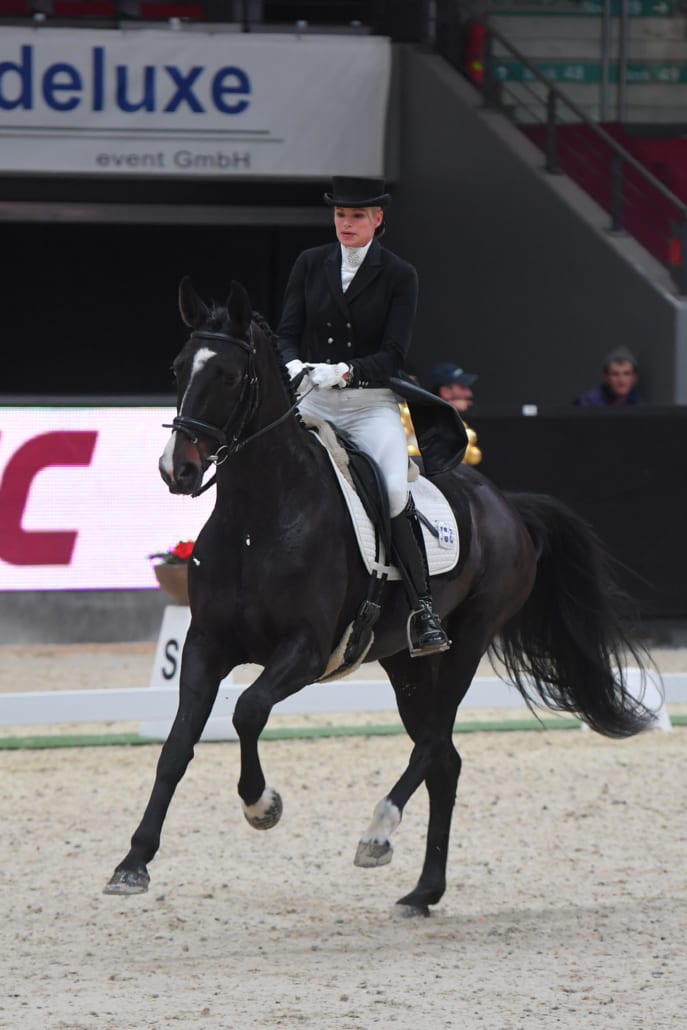 Dritte im LISEC Dressage Opening wurden Yara Reichart (GER) und Shiva mit 68,596%. © Fotoagentur Dill
