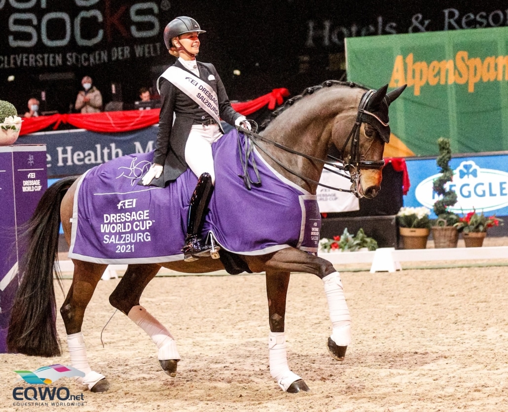 Auch im sechsten Jahr kamen die Sieger im Dressurweltcup von Salzburg aus Deutschland: Jessica von Bredow-Werndl & TSF Dalera BB. © EQWO.net