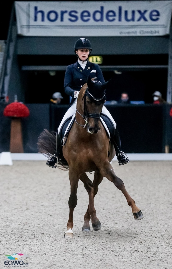 Fiderdance und Lena Waldmann machen mit 73,532 und Platz 2 den Doppelerfolg für Deutschland perfekt. © EQWO.net