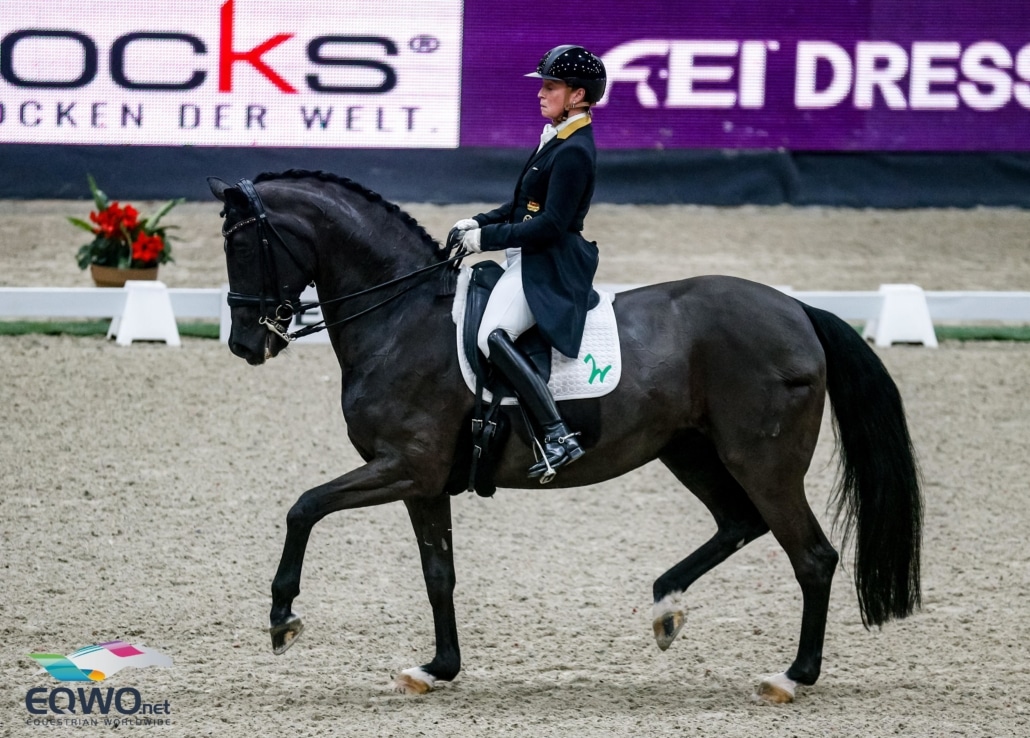 81,848% und Platz eins im FEI Dressage World Cup™ Grand Prix von Salzburg für Isabell Werth (GER) und Weihegold OLD. © EQWO.net