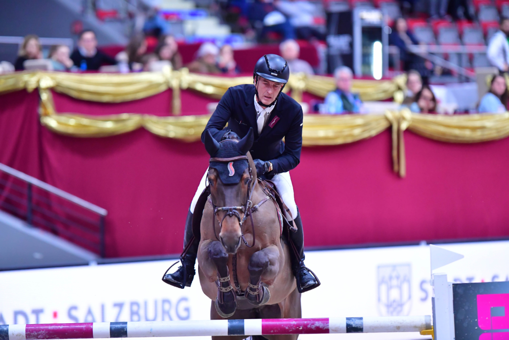 Er ist Salzburgs Champion 2023: Marc Houtzager (NED) gewinnt nach dem Masters Samstagabend auch die Großen Preise des Zwei- & Drei-Stern-Turniers. © Silberpfeil Amadeus Horse Indoors | Daniel Kaiser