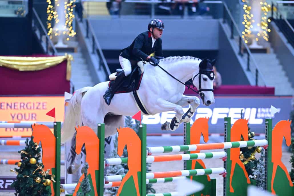 Als bester Österreicher platzierte sich Markus Saurugg (ST) im CSI3* Eröffnungsspringen der Silberpfeil Amadeus Horse Indoors auf Platz 3. © Daniel Kaiser 