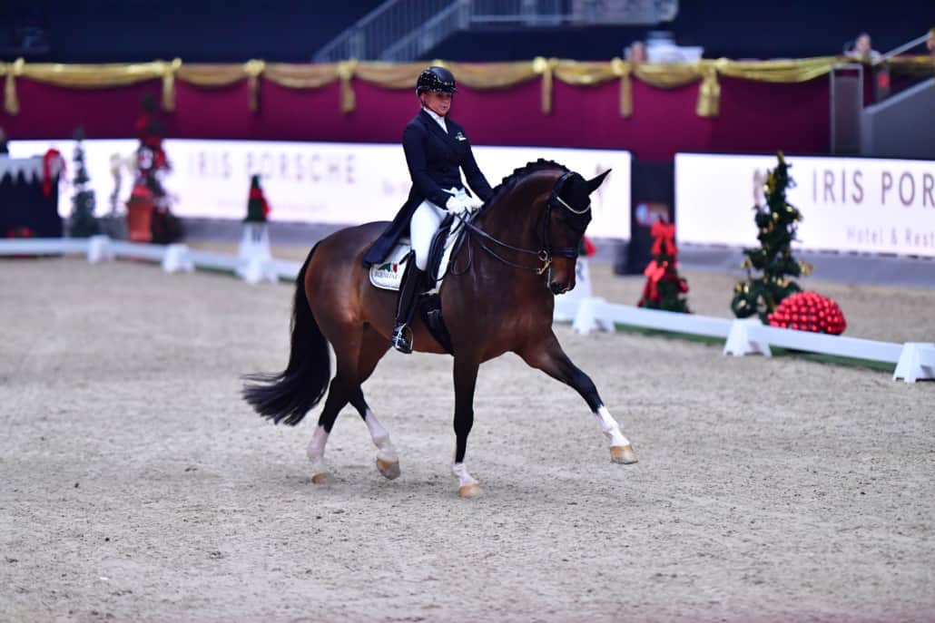 73,391% für Dorothee Schneider (GER) und Dayman 4 im CDI4* Grand Prix presented by Iris Porsche Hotel & Restaurant. © Daniel Kaiser